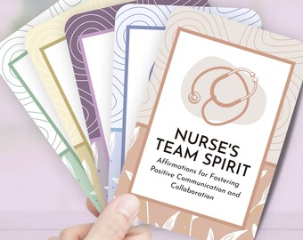 Nurse Affirmation Cards, INSTANT DOWNLOAD, Healthcare Workers Affirmation Cards Set, Nurse Gift, Nurse Mentor Gift, Boho- BC1