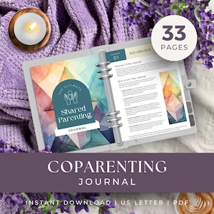 Co-Parenting Journal, INSTANT DOWNLOAD, Child Custody Planner, Printable Communication Log, Co-Parenting Success Tool Family Support Journal
