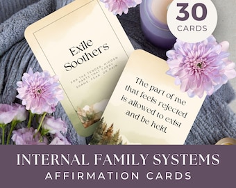 30 Internal Family Systems Affirmation Cards, INSTANT DOWNLOAD, IFS Therapy Tools, Parts Work Deck, Self-Awareness Resources for Healing