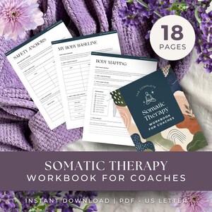 Somatic Therapy Workbook, INSTANT DOWNLOAD, Nervous System Regulation, Coping Skills, Trauma Recovery Tools, Emotional Healing Exercises