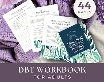 DBT Workbook for Adults, INSTANT DOWNLOAD, Emotional Regulation Worksheets, Coping Skills Tools, Coping Skills for Therapists, dbt worksheet