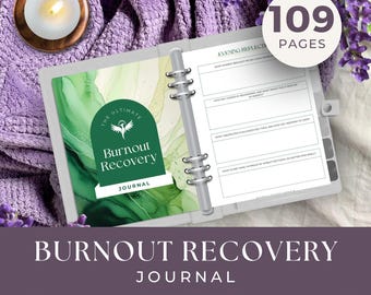 Burnout Recovery Journal, INSTANT DOWNLOAD, Stress Management Workbook, Mental Health Support, Burnout Recovery Tools, Stress Relief Journal