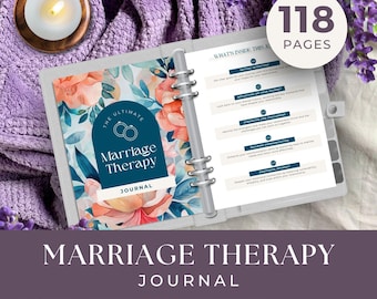 Marriage Therapy Journal, INSTANT DOWNLOAD, Marriage Journal Prompts, Couples Reflection,Marriage Reflection, Couples Therapy Workbook