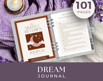 Dream Journal Printable, INSTANT DOWNLOAD, Dream Interpretation Printable Journal Pages, Gift for Her Dream Book, Dream Diary Dream Analysis