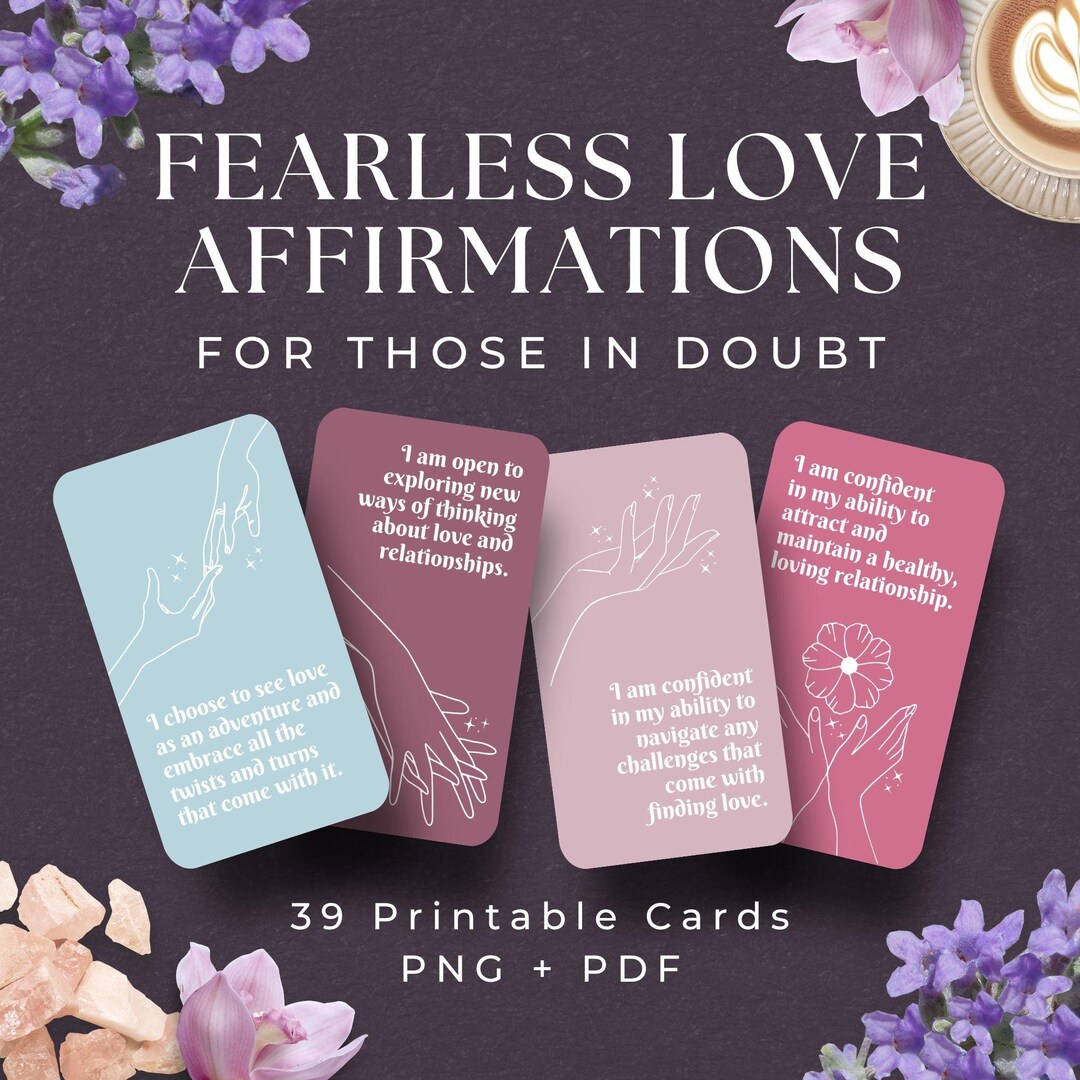 Love Manifestation Affirmation Cards for Those in Doubt, INSTANT ...