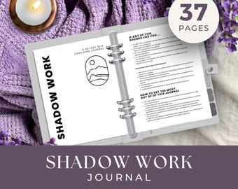 Skuggarbetsdagbok, DIREKT NEDLADDNING, Healing Journal, Mental Health Journal, Ångestjournal, Reflektionsdagbok, Andlig journal, MC1