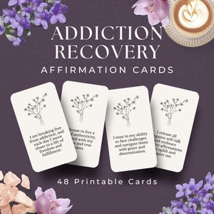 48 Sucht Genesung Affirmationen, SOFORTIGER DOWNLOAD, Rückfallprävention, ein Tag nach dem anderen, Genesungsgeschenk, Nüchternheitsgeschenk, AA Genesung