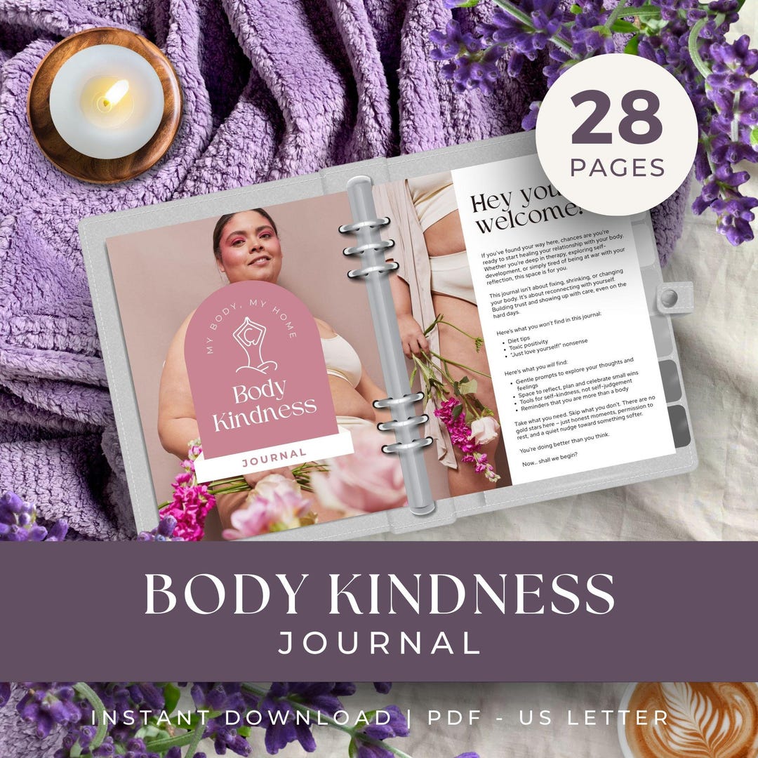 Body Image Journal, INSTANT DOWNLOAD, Body Positivity Journal, ED ...