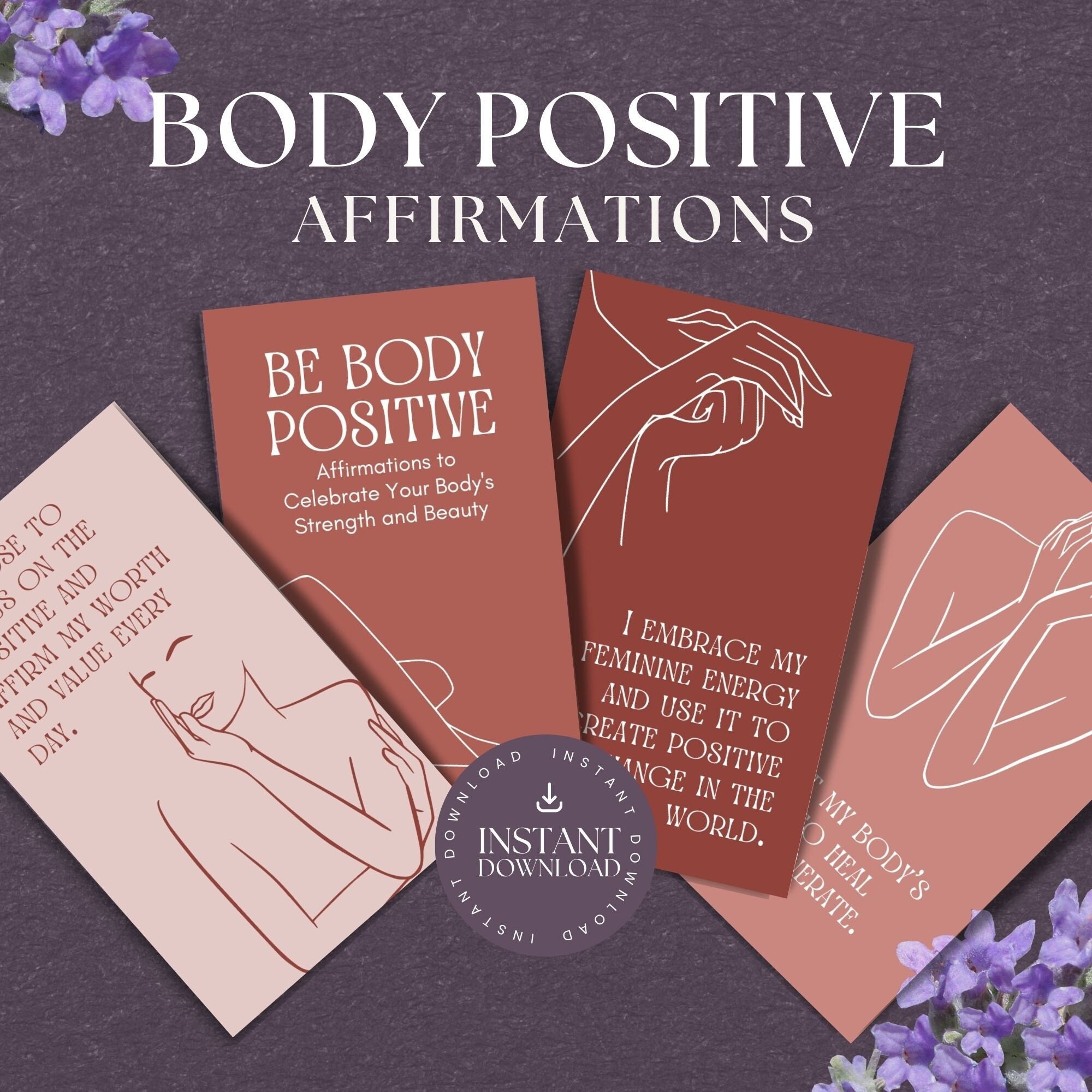 Body Positive Affirmation Cards INSTANT DOWNLOAD Body Etsy body-positive-affirmation-cards-instant-download-body-etsy