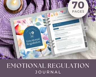 Emotional Regulation Journal, INSTANT DOWNLOAD, Emotional Intelligence Worksheets Coping Strategies Emotional Regulation Workbook for Adults