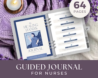 Guided Journal for Nurses, INSTANT DOWNLOAD, Healthcare Worker Gift, Journal Prompts with Affirmations, Nurse Gift, Nurse Journal Minimalist