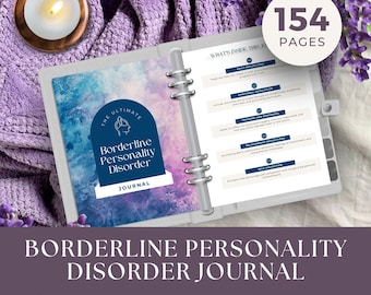 Borderline Personality Disorder Journal, INSTANT DOWNLOAD, BPD Therapy Journal, Emotional Regulation Workbook, Therapy Tools, Coping Skills