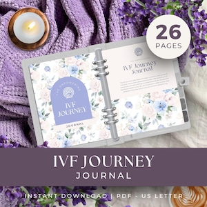 IVF Journey Journal, INSTANT DOWNLOAD, ivf journey planner, ivf gift for new parents, ivf keepsake, infertility journal for new moms