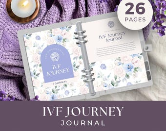 IVF Journey Journal, INSTANT DOWNLOAD, ivf journey planner, ivf gift for new parents, ivf keepsake, infertility journal for new moms