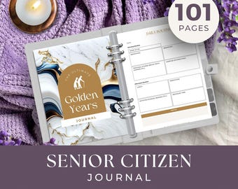 Journal for Senior Citizens, INSTANT DOWNLOAD, Senior Citizen Journaling, Fun Activities for Retirees, Happy Seniors Journal, Retired Life