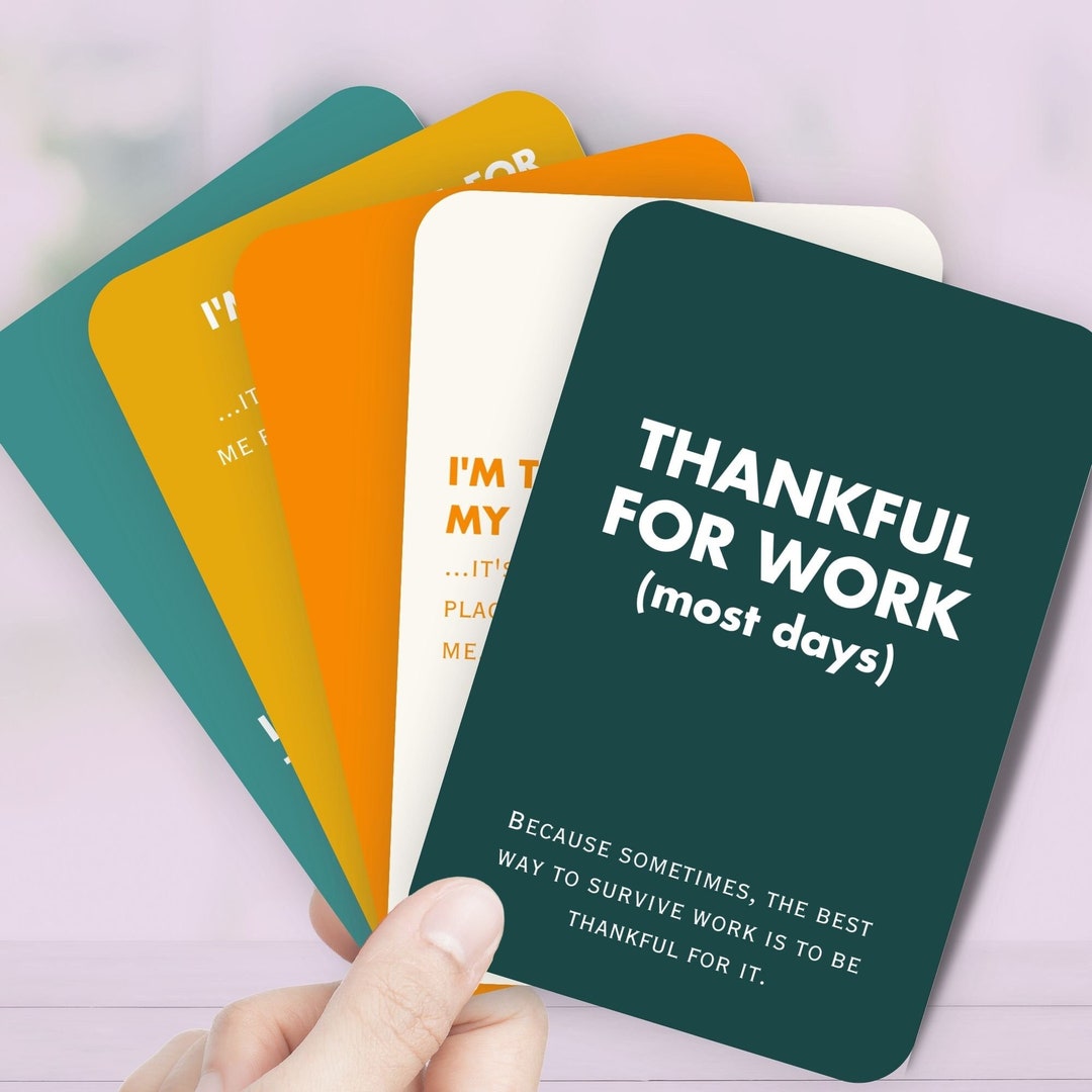 Funny Work Affirmation Cards, INSTANT DOWNLOAD, Gratitude Affirmations ...
