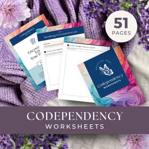 Overcome Codependency Worksheets, INSTANT DOWNLOAD, Codependency Workbook, Therapy Tools, Couples Therapy, Attachment Style, Self Help Tools
