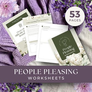 People Pleasing Worksheets, INSTANT DOWNLOAD, Boundary Setting for Healthy Relationships, Self-Esteem Boosting Tools, Assertiveness Workbook