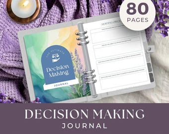 Decision Making Journal, INSTANT DOWNLOAD, Decision Making Worksheets, Printable Journal for Problem Solving, Processing Journal Printable