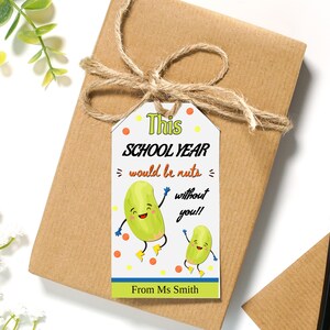 Etiquette/carte cadeau, modifiable, Cette année serait folle sans vous, Nouvel An, Enseignant à élève, Carte spéciale, Téléchargement immédiat, Vierge, Imprimable