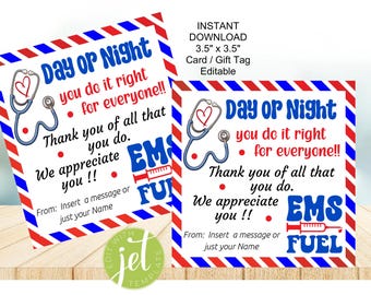 Tag EMS modificabile, settimana EMS, Grazie per tutto quello che fai, tag di apprezzamento, download istantaneo EMT, personale medico, primo soccorritore, assistente infermieristico