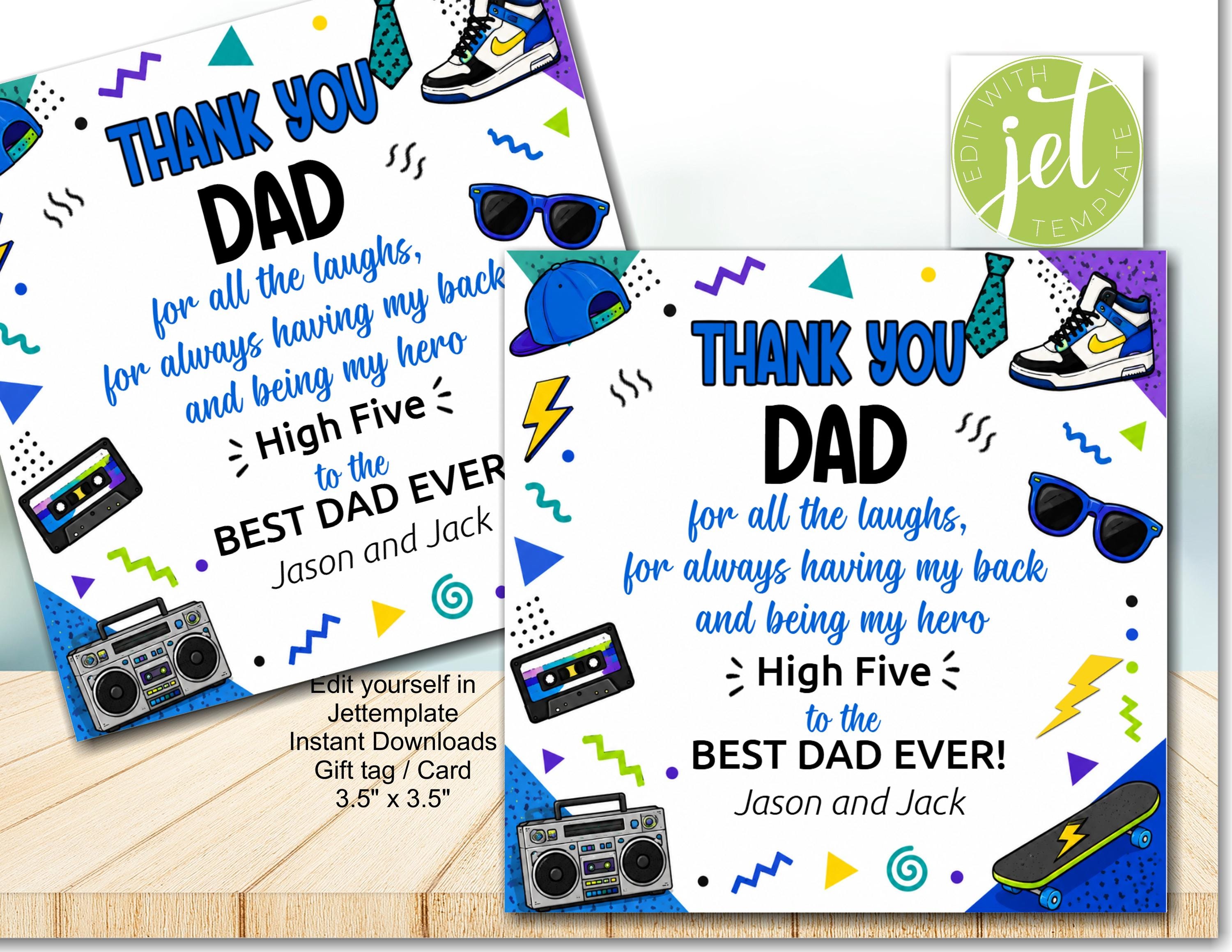 Editable Father's Day Gift Tags Printable Funny Punny Dad Tags…