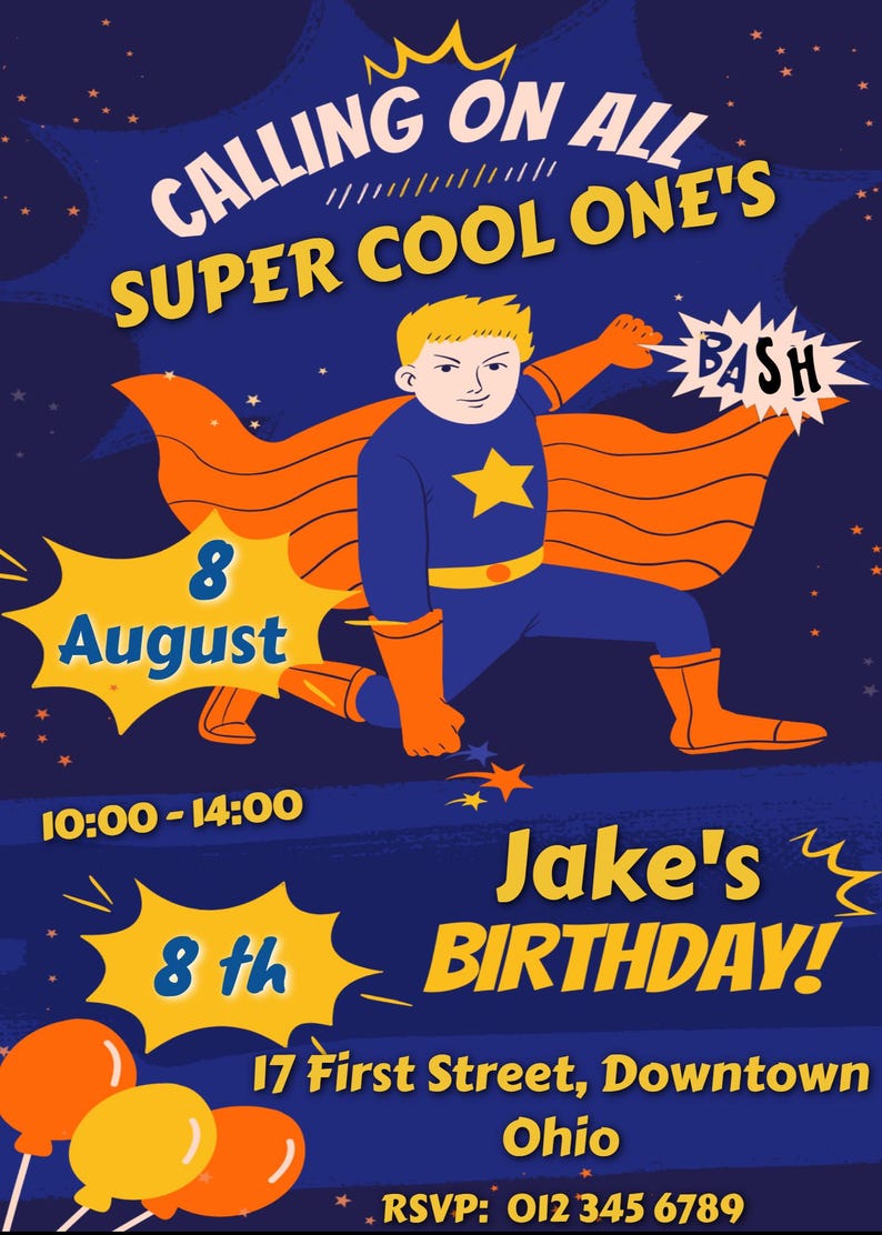 Invited Cool Party Invite, Editable, Printable, Super Cool Party Invite, Editable ...