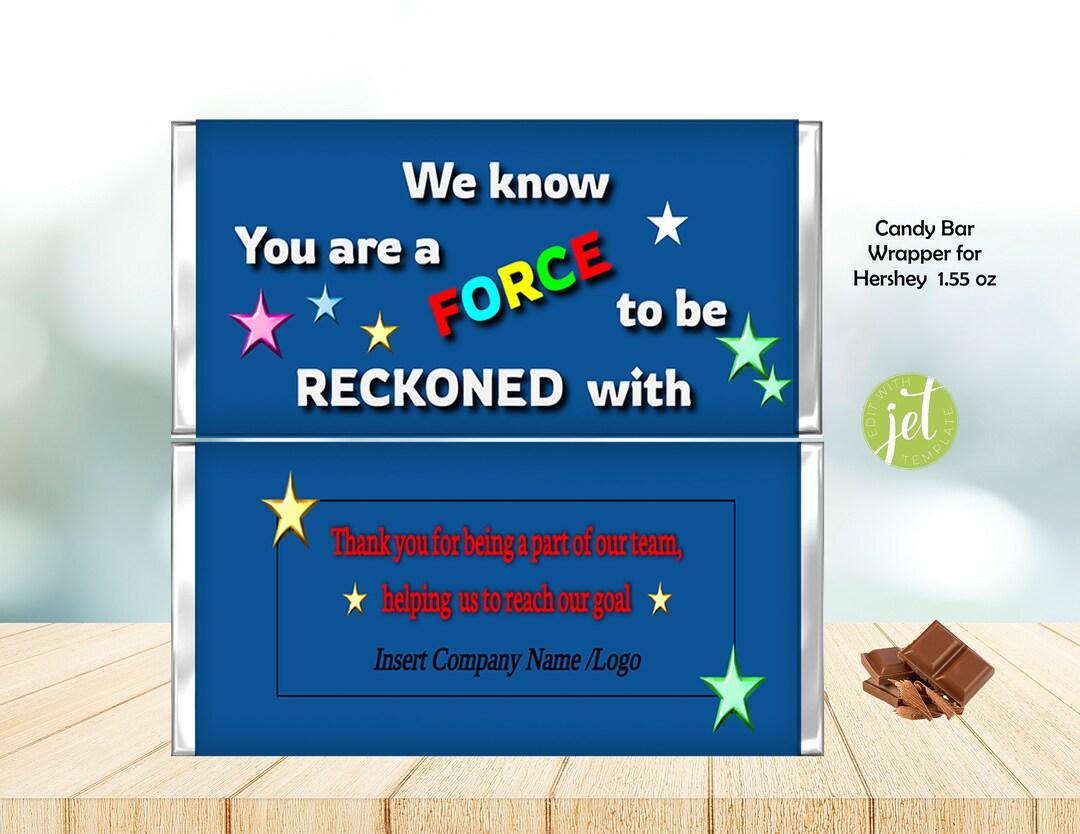 Candy Wrapper, Hershey Cadbury Wrapper, Editable, Printable, Instant ...