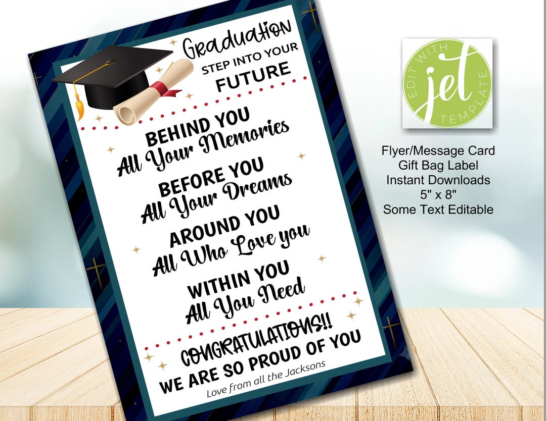 Good Graduation Note Editable, Graduation Card Printable, Congratulations Card ...