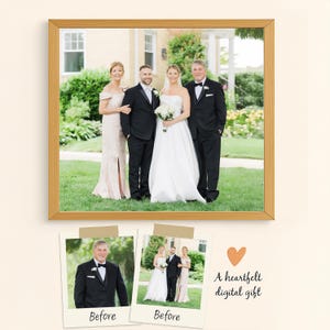 Photo Merge - Realistic Merge of Different Photos - Add Deceased Loved One to Photo - Memorial Portrait for Father Mom - Gift for Loss