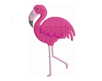 Flamingo embroidery file, machine embroidery design, embroidery machine file, bird embroidery pattern, digital embroidery, tropic bird