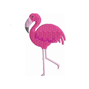 Arquivo de bordado de flamingo, desenho de bordado à máquina, arquivo de máquina de bordado, padrão de bordado de pássaro, bordado digital, pássaro tropical