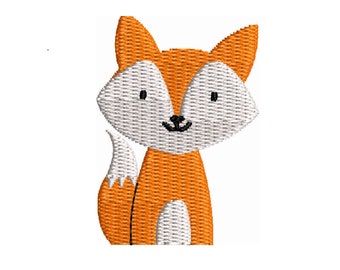 Fox embroidery file, machine embroidery design, embroidery machine file, animals embroidery pattern, digital embroidery