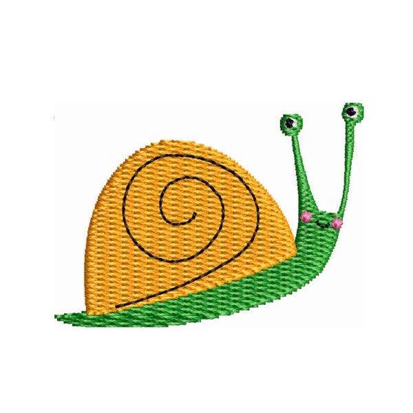 Snail embroidery file, machine embroidery design, embroidery machine file, mollusk embroidery pattern, digital embroidery
