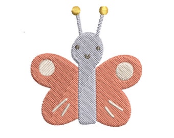 Schmetterling Stickdatei, Maschinenstickerei, Stickmaschinendatei, Kinder Stickmuster, digitale Stickdatei Insekt