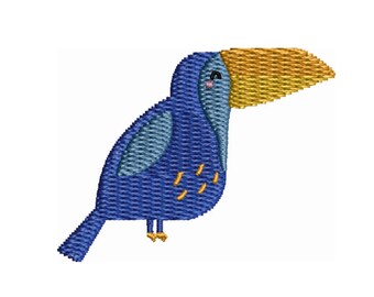 Tukan Stickdatei, Maschinenstickerei, Stickmaschinendatei, Vogel Stickmuster, Stickmuster digital,