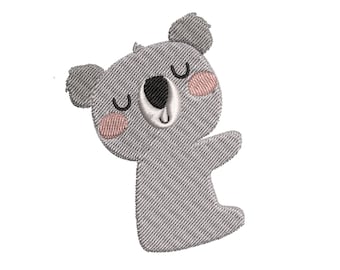 Koala embroidery file, machine embroidery design, embroidery machine file, kids embroidery pattern, digital embroidery, animals embroidery