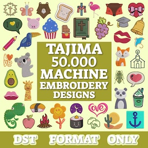 50.000 Tajima machine embroidery files bundle, DST files pack, embroidery designs, Tajima files set, embroidery machine files, DST patterns