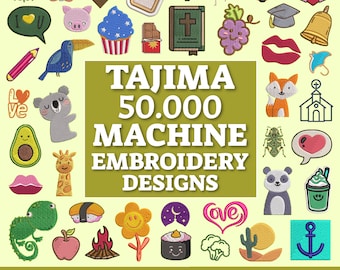 50.000 Tajima machine embroidery files bundle, DST files pack, embroidery designs, Tajima files set, embroidery machine files, DST patterns
