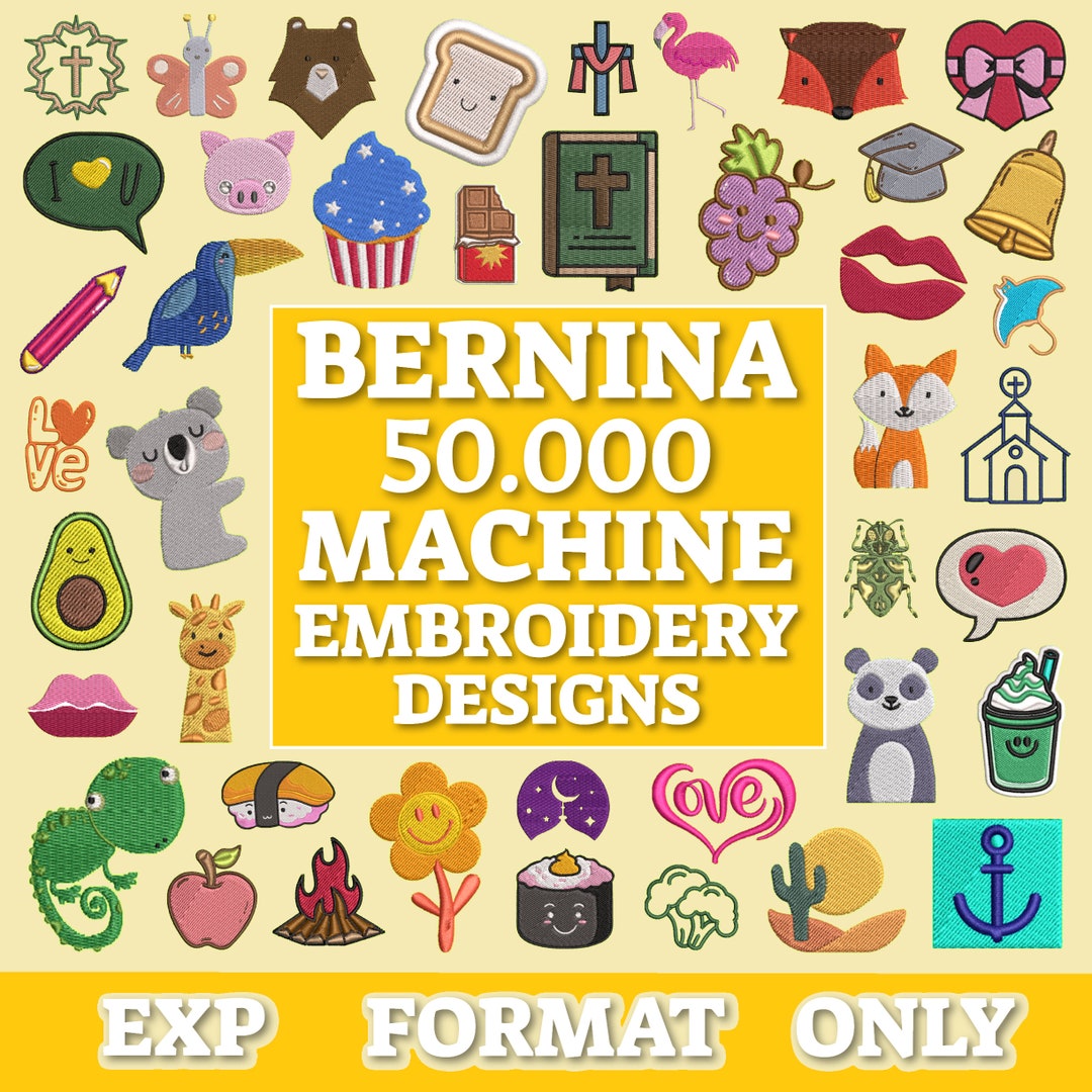 50.000 Bernina Machine Embroidery Bundle, EXP Files Pack, Embroidery Designs, Bernina Files Set