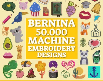 50.000 Bernina Maschinenstickdateien, EXP Stickdateien, Stickmuster, Bernina Stickdateien, Melco Stickmuster