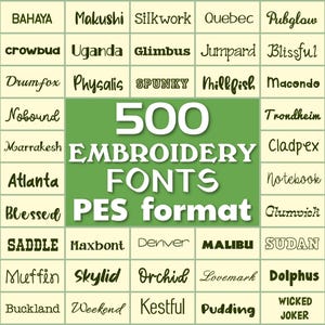 Brother-borduurlettertypen, PES-lettertypenpakket, machineborduurbundel, PES-borduuralfabet, Babylock-brievenset, Brother-lettertypemonogram