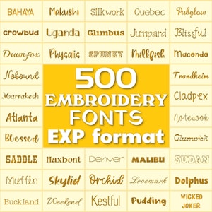 Bernina embroidery fonts, EXP fonts pack, machine fonts, Bernina fonts for embroidery, EXP alphabet, embroidery bundle, EXP letters set