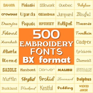 BX fonts bundle, BX embroidery fonts, embroidery machine fonts in BX format, embroidery alphabet, fonts for embroidery, letters monogram set