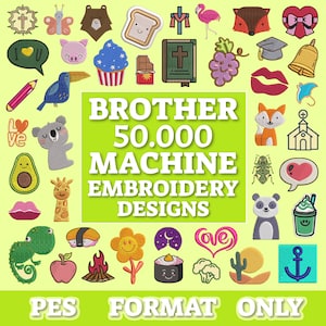 50.000 Brother embroidery machine files bundle, PES files pack, embroidery designs, Brother files set, embroidery files, Babylock bundle