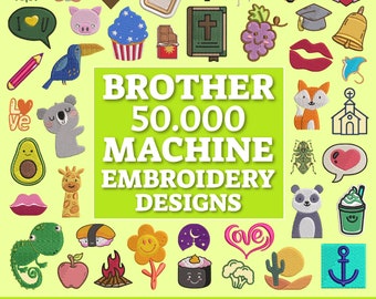 Lot de 50 000 fichiers pour machine à broder Brother, lot de fichiers PES, motifs de broderie, ensemble de fichiers Brother, fichiers de broderie, lot Babylock