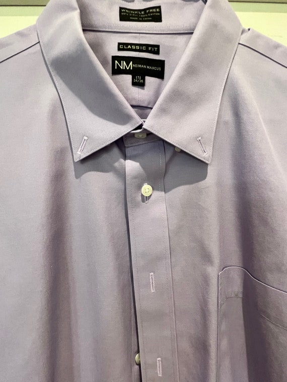 Neiman Marcus Mens Purple Button Down Dress Shirt… - image 6