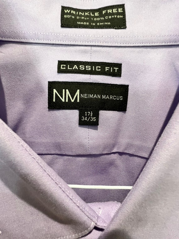 Neiman Marcus Mens Purple Button Down Dress Shirt… - image 4