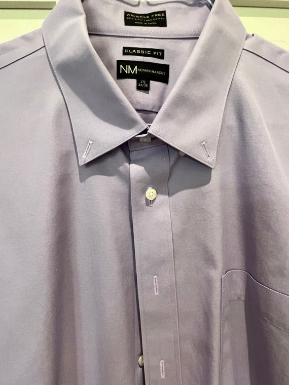Neiman Marcus Mens Purple Button Down Dress Shirt… - image 5