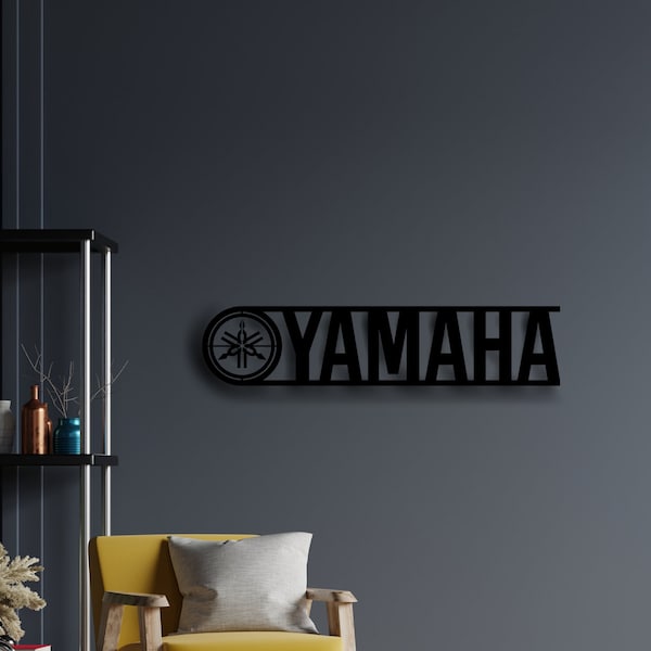 Yamaha, Instrument Brand, Motorcyle Logos, Modern Wall Decor, Contemporary Art, Unique Wall Art, Livingroom Art, Outdoor Wall Art